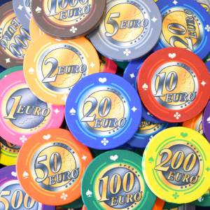 Mallette de 100 jetons de poker «Série 1 - Euro» - en céramique 10 g  EXCLUSIVITÉ CARTES  PRODUCTION