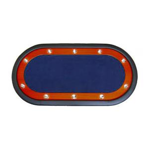 Table de poker "NÉVADA GREEN" - pieds pliants – race track -10 joueurs – tapis tissu microfibre - bords simili cuir