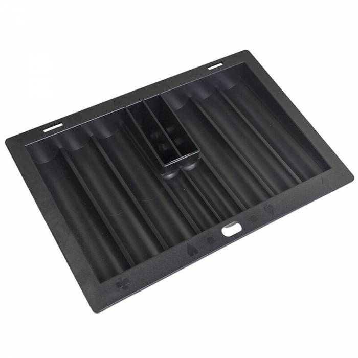 Black Jack rek - 350 chips 40 of 43 mm - voor speeltafel.