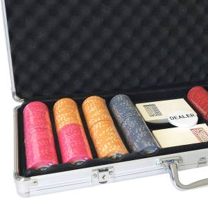 Pokerset med 400 brickor "Serie 1 - Euro" - i keramik 10 g EXKLUSIVITET KORT PRODUKTION