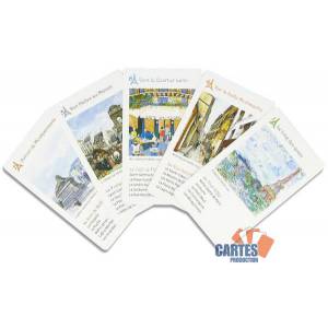 STOP- "WALK IN PARIS" 7 families game - Game of 44 cards