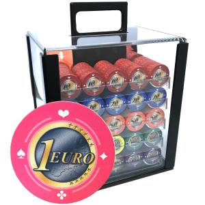 Bird Cage de 1000 jetons de poker «Série 1 - Euro» - en céramique 10 g  EXCLUSIVITÉ CARTES  PRODUCTION