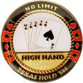 Card-Guard "HIGH HAND" - en laiton – 50mm de diamètreCard-Guard "HIGH HAND" - en latón - diámetro de 50 mm