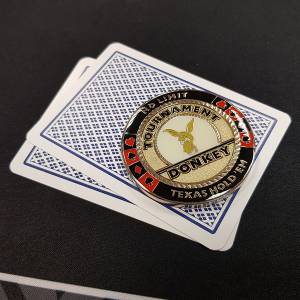 Card-Guard "EZEL" - van metaal – 2 verschillende zijden – diameter van 50 mm