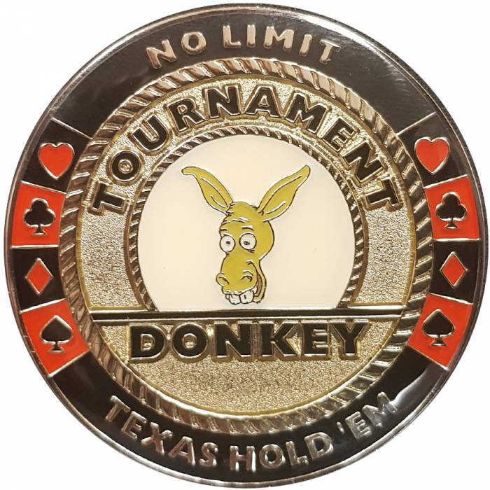 Card-Guard "DONKEY" - metal - 2 different sides - 50mm diameter
