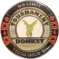 Card-Guard "DONKEY" - made of metal - 2 different sides - 50mm in diameter.