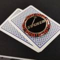 Guarda de cartas "SUCKER" - Trompo de metal - 2 caras diferentes - 55 mm