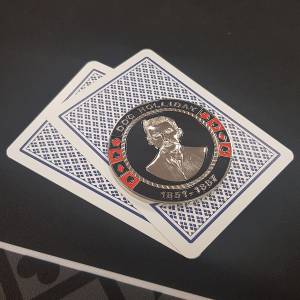 Karten-Wächter "DOC HOLLIDAY" - aus Metall - 2 verschiedene Seiten - 50mm Durchmesser