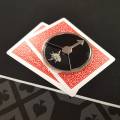 Card-Guard POKER ZOO - en laiton –  tourne sur son axe central – 50mm de diamètre