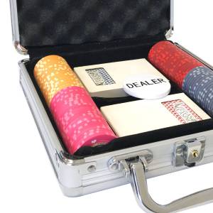 Pokerset med 100 marker "Serie 2 - Euro" - i keramik 10 g EKSKLUSIV KORTTILLVERKNING