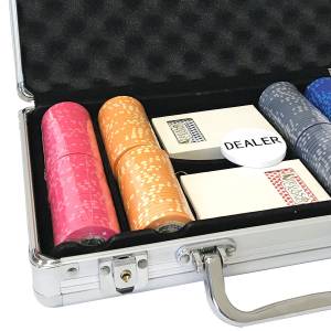 200 Pokerchipskoffer "Serie 2 - Euro" - aus 10g Keramikmaterial, EXKLUSIV BEI CARTES PRODUCTION.