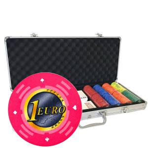 Mallette de 400 jetons de poker «Série 2 - Euro» - en céramique 10 g  EXCLUSIVITÉ CARTES  PRODUCTION