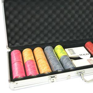 Pokerchipset "Serie 2 - Euro" - med 500 keramiska 10 g marker. EXKLUSIVT FÖR KORTPRODUKTION.