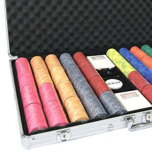 "Pokerset med 1000st spelmarker "Serie 2 - Euro" - i keramik, 10g - EXKLUSIVT AV KORT PRODUKTION"