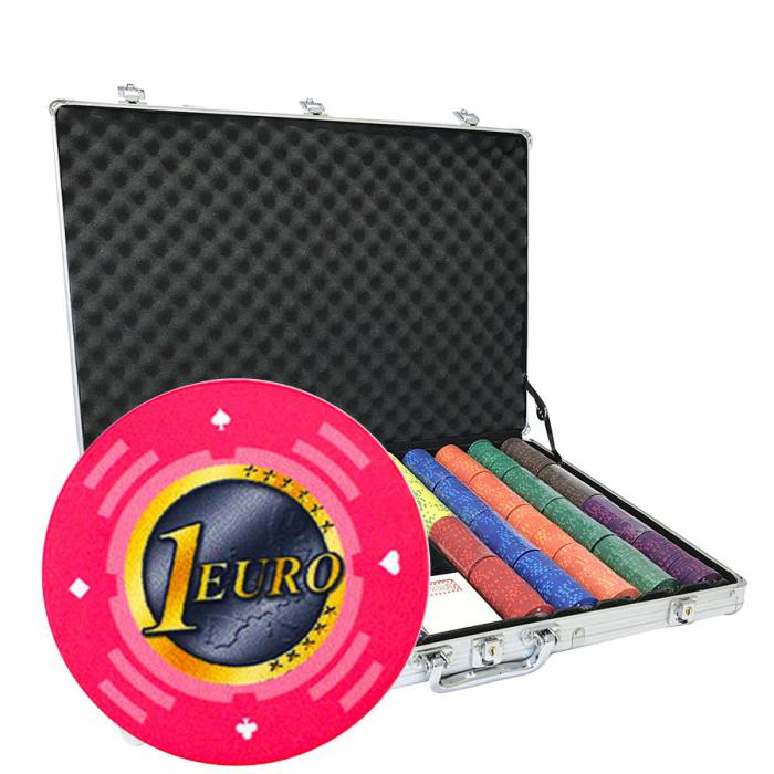 1000 chip poker set "Series 2 - Euro" - in 10g ceramic EXCLUSIVE CARDS PRODUCTION