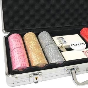 Pokerchipskoffer met 300 chips "Serie 1 - Cent" - keramiek, 10 g - EXCLUSIEF VAN CARTES PRODUCTIE.