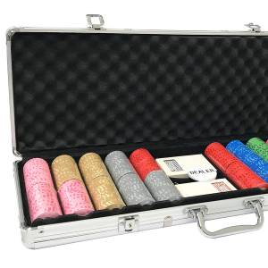 Pokerset van 500 fiches "Serie 1 - Centimes" - in keramiek, 10 g EXCLUSIEF KAARTENPRODUCTIE.