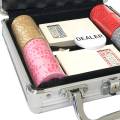 Pokerset van 100 fiches "Serie 2 - Centimes" - van 10 g keramiek  EXCLUSIEVE KAARTEN PRODUCTIE.