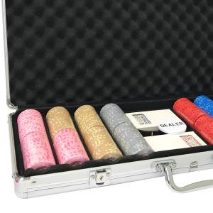 Pokerset mit 400 Chips "Serie 2 - Centimes" - aus 10g Keramik. Exklusiv von CARTES PRODUCTION.