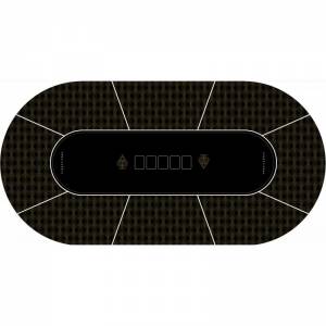 "Poker Mat 'AZERIA GOLD' - oval-shaped - 3 sizes - 0/8/10 seats - neoprene jersey"