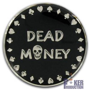 Card-Guard DEAD MONEY - en laiton – 2 faces différentes – 50mm de diamètre