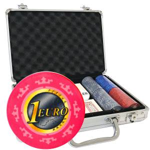 Valigetta di 200 fiches da poker "Serie 3 - Euro" - in ceramica 10 g ESCLUSIVA CARTES PRODUCTION