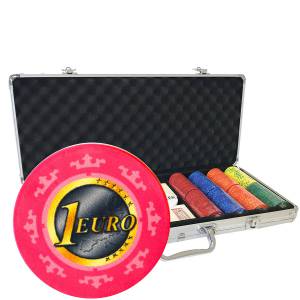 Mallette de 400 jetons de poker «Série 3 - Euro» - en céramique 10 g  EXCLUSIVITÉ CARTES  PRODUCTION