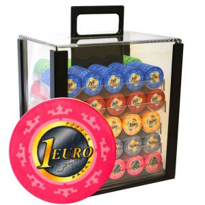 Bird Cage of 1000 poker chips "Series 3 - Euro" - made of 10g ceramic, CARDS EXCLUSIVE PRODUCTION.