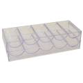 CLASSIC Storage Rack for 100 poker chips - acrylic - 5 x 20 poker chips - without cover