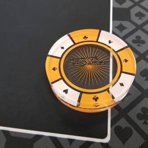 Botón repartidor "PRODUCCIÓN DE CARTAS" - 82 x 20 mm - de acrílico - transparente