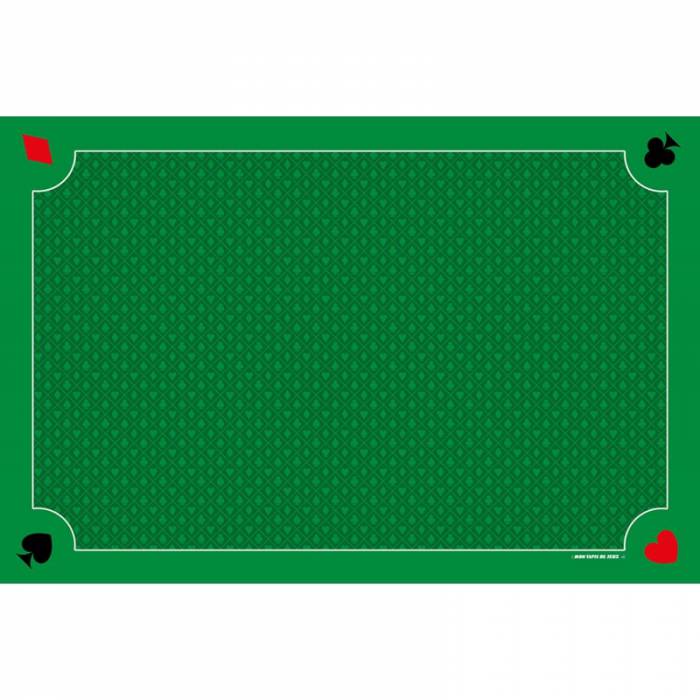 Tapis de belote "CLASSIQUE" - jersey néoprène - 60 x 40 cm - rectangulaire