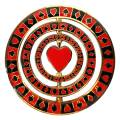 Card-Guard "TRIPLE SPINNER HEART" - made of brass - 2 different sides - 50mm in diameter.