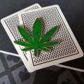 Card-Guard "POT LEAF SHAPE" - made of metal - 50mm in diameter.