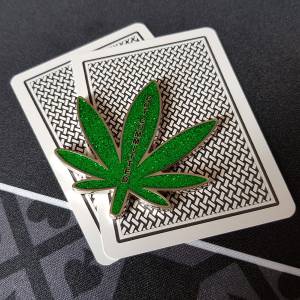 Card-Guard "POT LEAF SHAPE" - metal - 50mm diameter