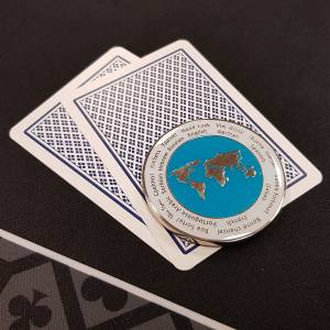 Card-Guard "GOOD LUCK" - van metaal - 50mm in diameter