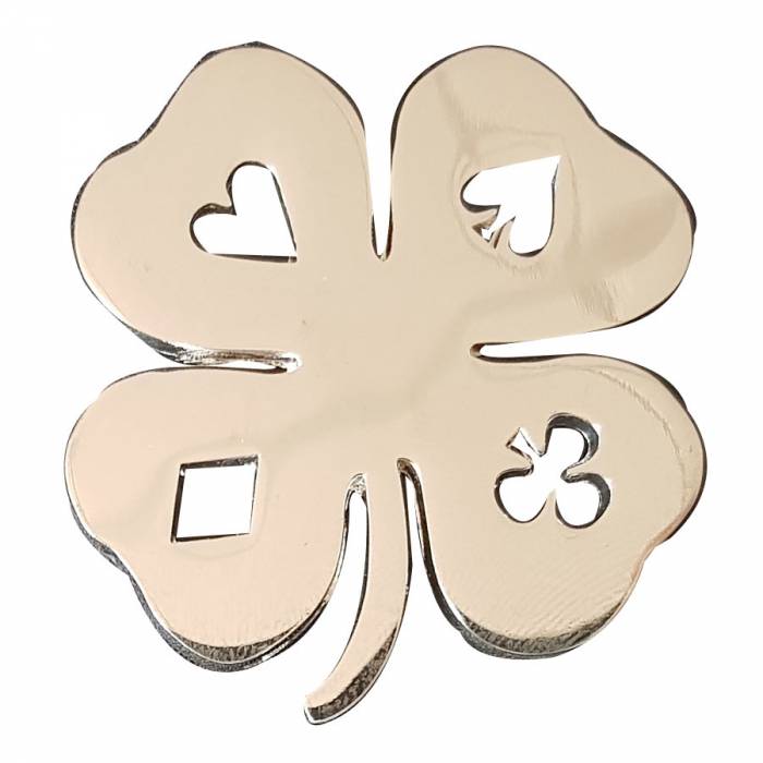 Card-Guard "4 LEAF" - metal - 50mm in diameter