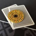 Card-Guard "TRIPLE SPINNER SPADE" - in brass - 50mm in diameter.