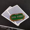 Kaartbeschermer "ONE TIME" - van metaal - 2 verschillende kanten.