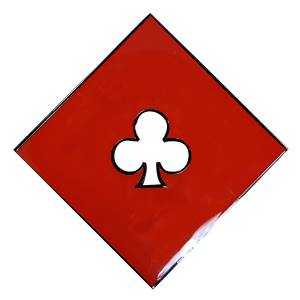 Card-Guard "DIAMOND SHAPE" - made of metal - 50mm in diameter.