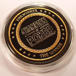 Kaartbewaker van messing "THE WINNER" - 38mm - in een plastic etui.