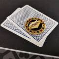 Card Guard "LAS VEGAS" - 40mm - in its plexiglass chip protector.