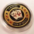 Card-Guard "LADIES" - 38mm - in a plastic case - made of brass.