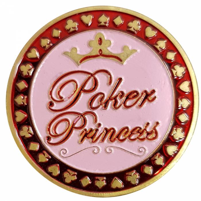 Guarda de Cartas "POKER PRINCESS" - 40 mm - en su funda de fichas de acrílico