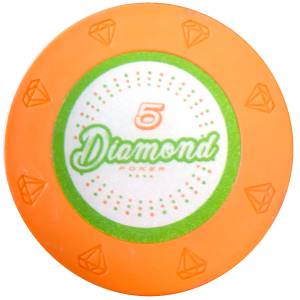 Poker chip "DIAMOND 1" - 14g - made of clay composite with metal insert - sold individually.