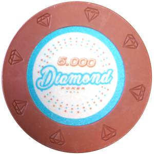 Poker chip "DIAMOND 1" - 14g - clay composite with metal insert - sold individually