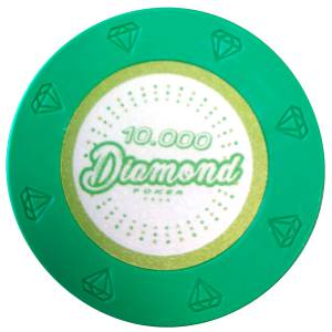 Ficha de pôquer "DIAMOND 1" - 14g - em composto de argila com inserção de metal - à venda unitariamente.