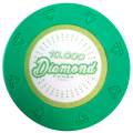 Poker chip "DIAMOND 1" - 14g - made of clay composite with metal insert - sold individually.