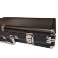 Mallette de rangement "ALU BLACK 300" pour 300 jetons de poker – imitation aluminium – fond Plastique