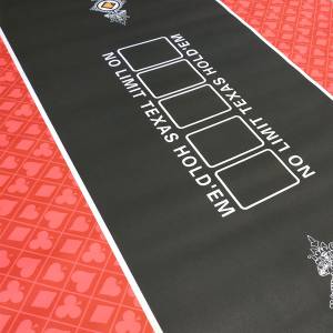 Poker-Teppich "NO LIMIT UNI" - rechteckig - 180 x 90 cm - 10 Plätze - Neopren-Jersey
