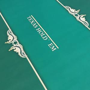 Tapis de poker "HOLD EM" - rectangulaire - 180 x 90 cm - 10 places - jersey néoprène